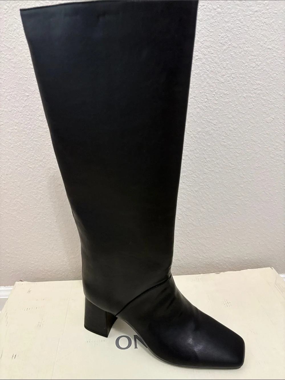 Classic Black Knee-High Leather Boot